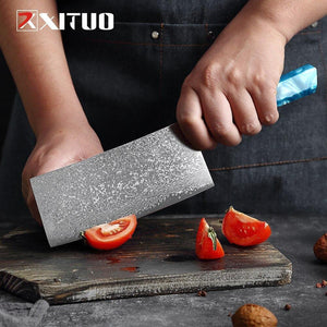 12 Pieces Kitchen Shibazi Slicer Cleaver Knife - Kitchen Knives